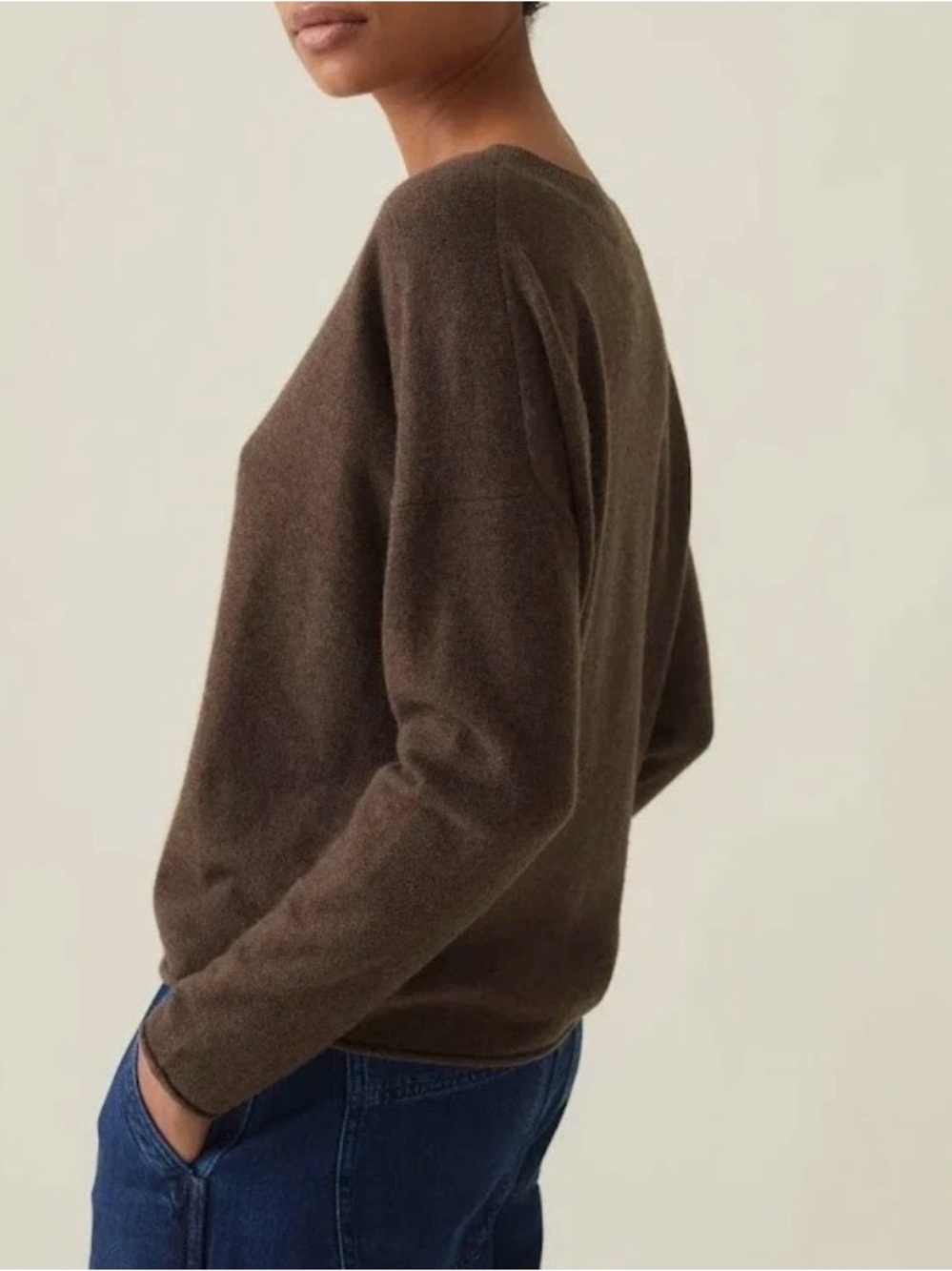Toast V-Neck Brown Sweater - Picture 2 of 6